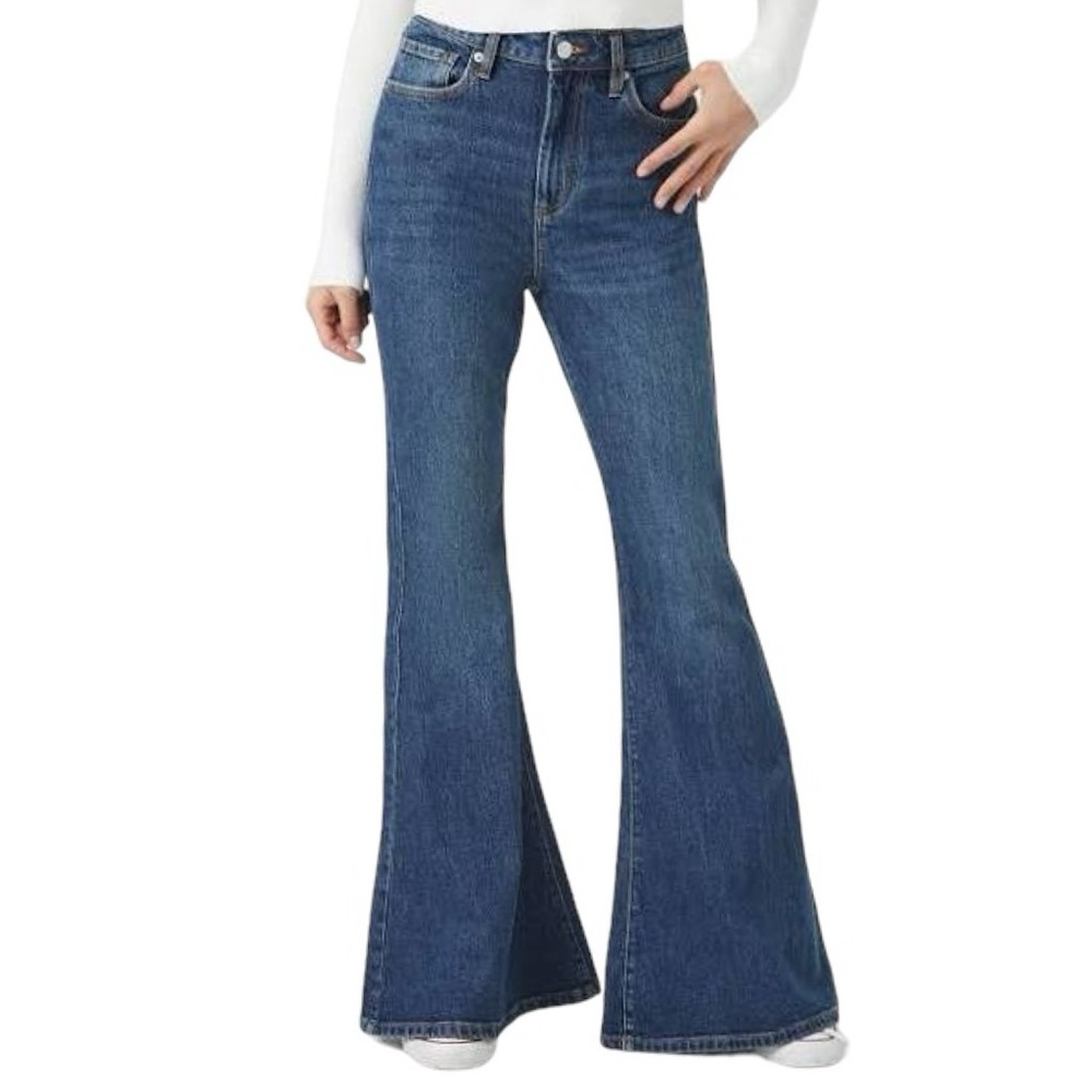 Forever 21 Curvy Flare High Rise Jeans Blue Women’s 31